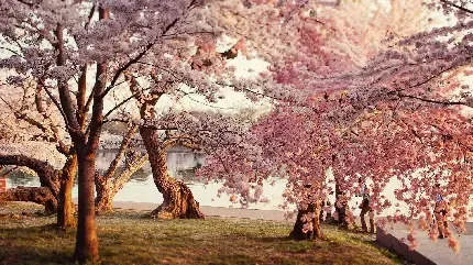  عکس گل و شکوفه سفید و صورتی
