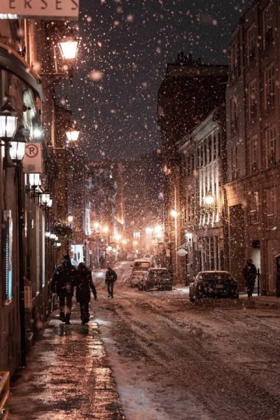  منظره زیبای برفی
