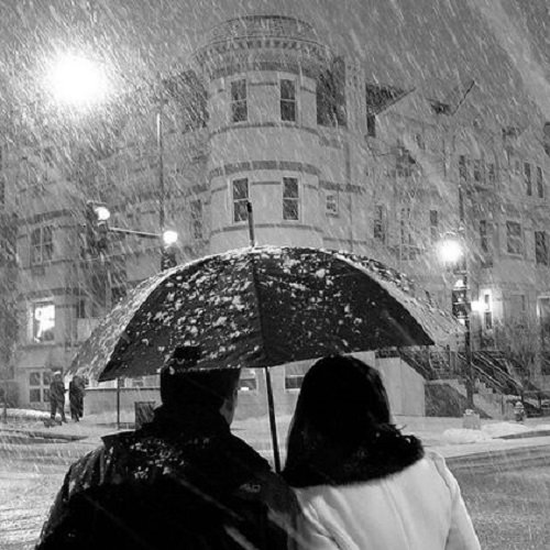  عکس عاشقانه زمستانی دو نفره