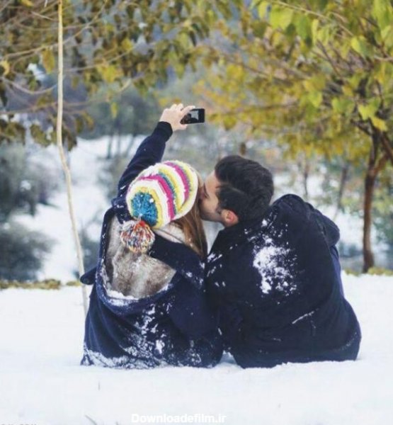  عکس دونفره عاشقانه زمستانی بدون متن