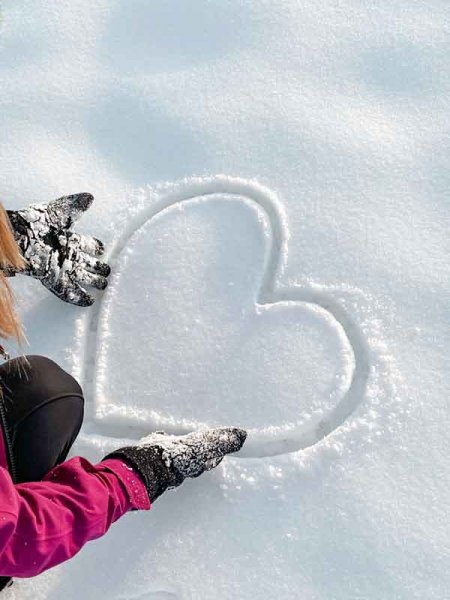 عکس عاشقانه برفی