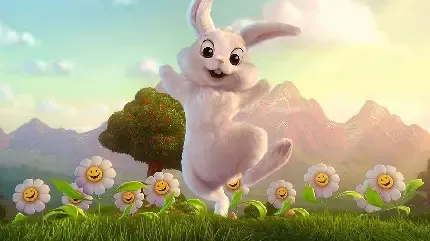  عکس خرگوش فانتزی صورتی
