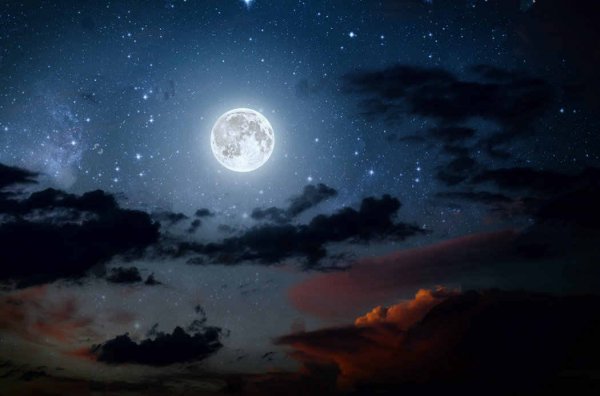  عکس زیبای ماه و ستاره در آسمان