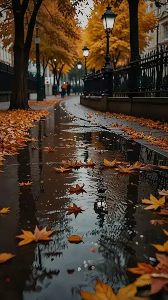  عکس بارش باران در پاییز