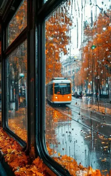  عکس بارش باران در پاییز