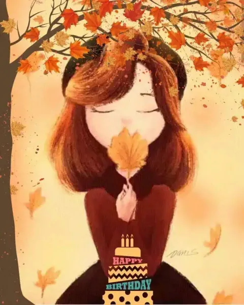 عکس دختر پاییزی فانتزی