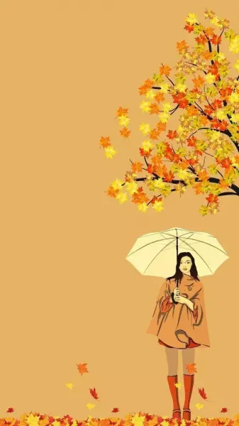 عکس دختر پاییزی فانتزی