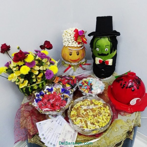 عکس شب چله عروس و داماد