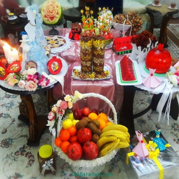 عکس شب چله عروس و داماد