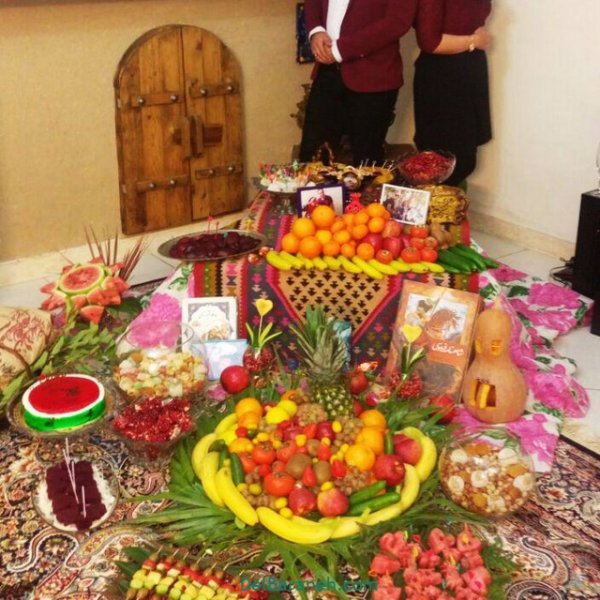 عکس شب چله عروس و داماد