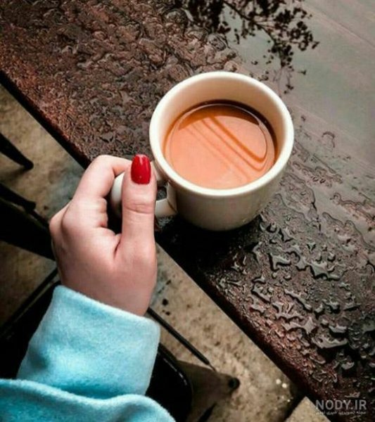 عکس فیک خوردن قهوه