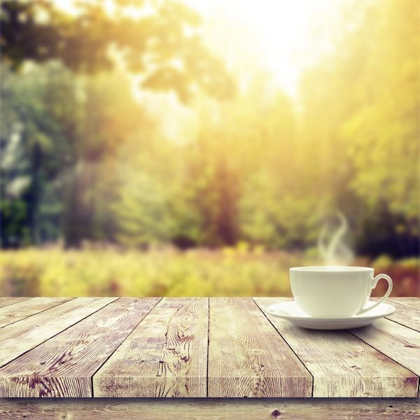  عکس فنجان قهوه در طبیعت