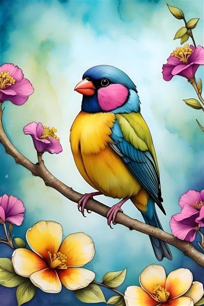  عکس گنجشک رنگی