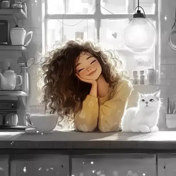  عکس دختر مو فرفری زشت