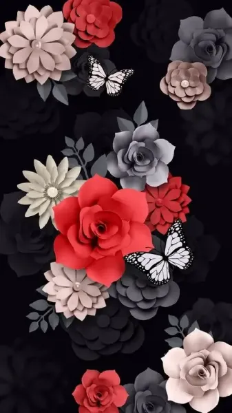  بک گراند پروانه و گل با کیفیت hd