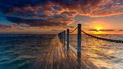  عکس اسکله چوبی زیبا و عاشقانه برای گوشی