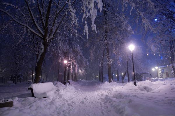 تصویر زمینه نیمکت عاشقانه در پارک