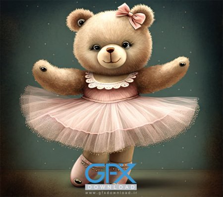 عکس پس زمینه خرس کارتونی عاشقانه