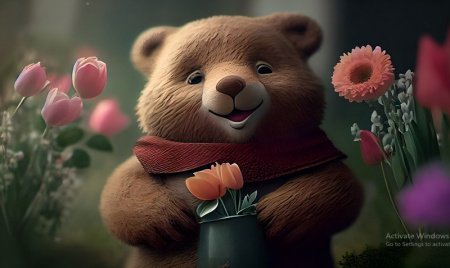 عکس پس زمینه خرس کارتونی عاشقانه
