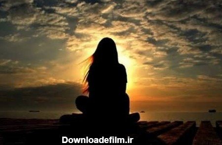 عکس شاد غروب آفتاب دخترانه