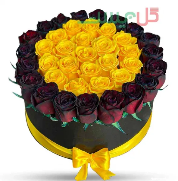 عکس گل زرد و قرمز