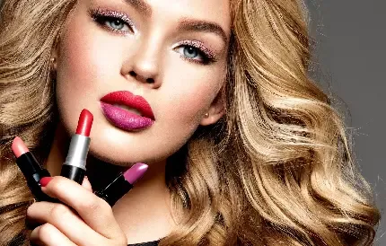  بک گراند دخترونه با آرایش رنگارنگ