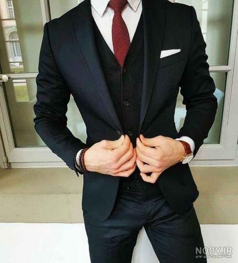 عکس مرد جنتلمن با کت و شلوار
