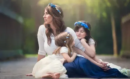  عکس مادر و بچه در دشت برای پروفایل