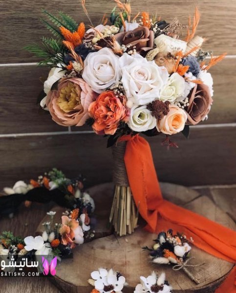  عکس دسته گل طبیعی عروس