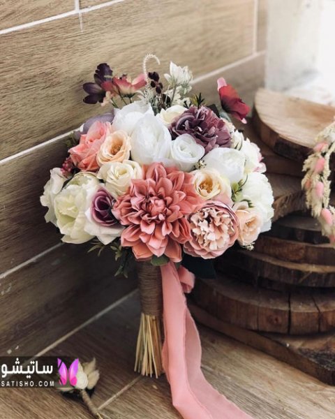  عکس دسته گل طبیعی عروس