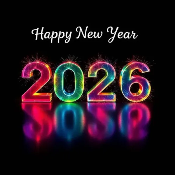  تصویر زمینه فانتزی تبریک سال 2026 با طرح شاد