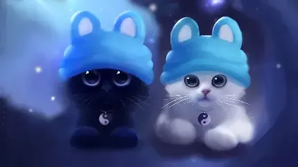 والپیپر گربه سیاه سفید برای گوشی آیفون