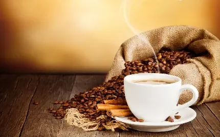 تصویر زمینه مینیمال قهوه صبحگاهی