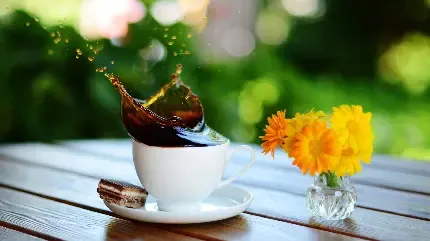  تصویر زمینه مینیمال قهوه صبحگاهی