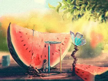  عکس هندوانه قاچ شده