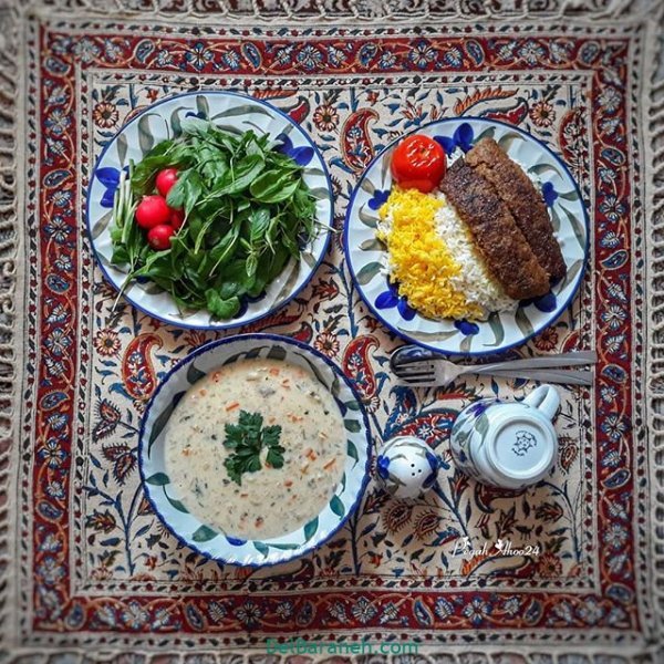  عکس از سفره غذاهای ایرانی