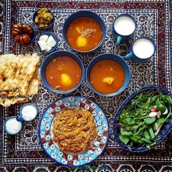  عکس از سفره غذاهای ایرانی