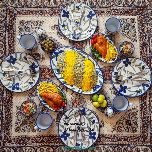  عکس از سفره غذاهای ایرانی