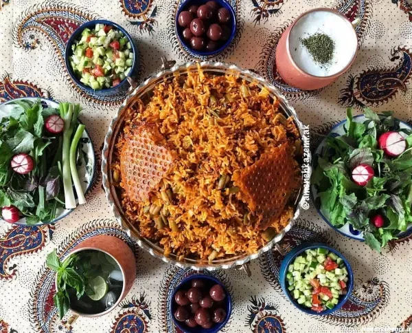  عکس سفره غذای ایرانی ساده