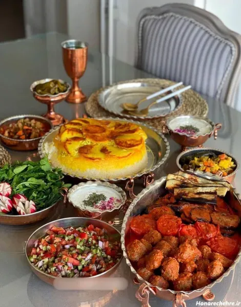  عکس سفره غذای ایرانی ساده
