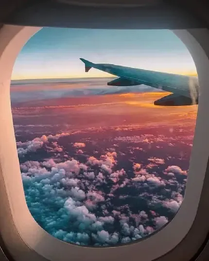  عکس از پنجره هواپیما برای استوری اینستاگرام
