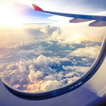  عکس از پنجره هواپیما برای استوری اینستاگرام