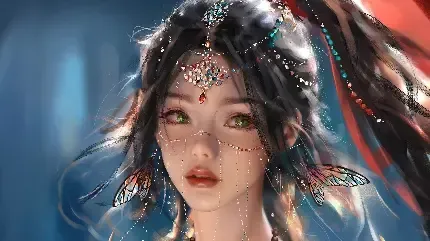  عکس پروفایل دختر انیمه ای با چشم قرمز