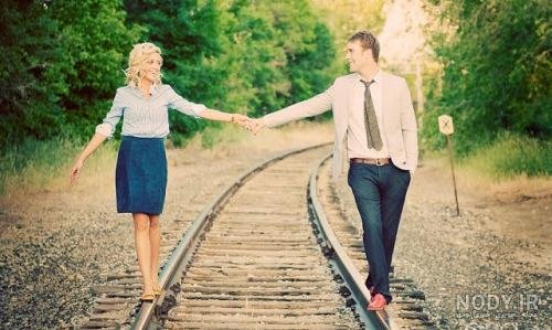  عکس ریل قطار عاشقانه