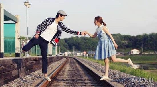  عکس ریل قطار عاشقانه