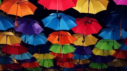  عکس های چتر رنگارنگ