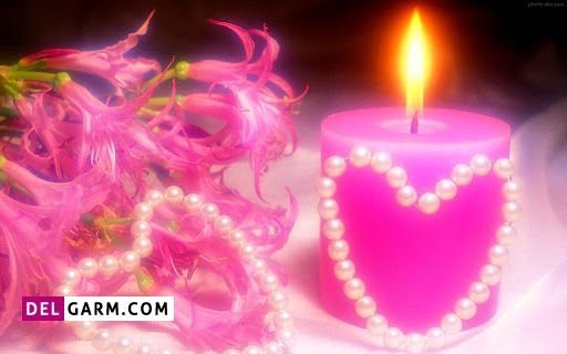  عکس شمع و گل عاشقانه
