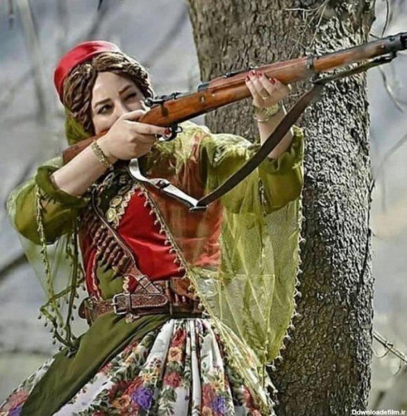  عکس دختر لر با تفنگ