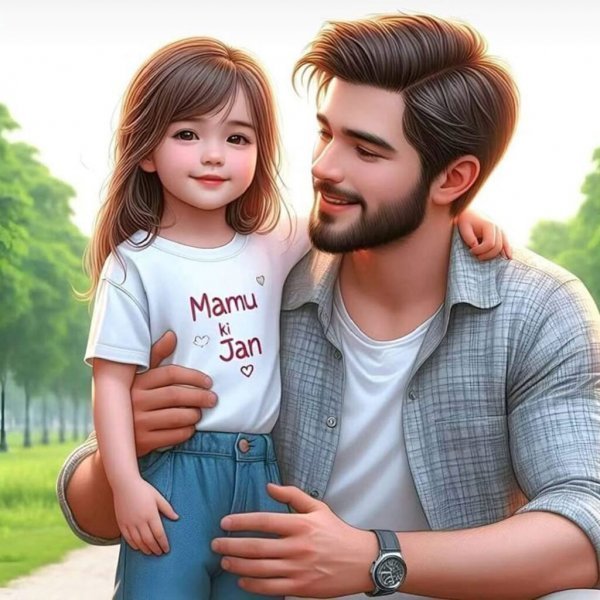  عکس کارتونی پدر و دو دختر