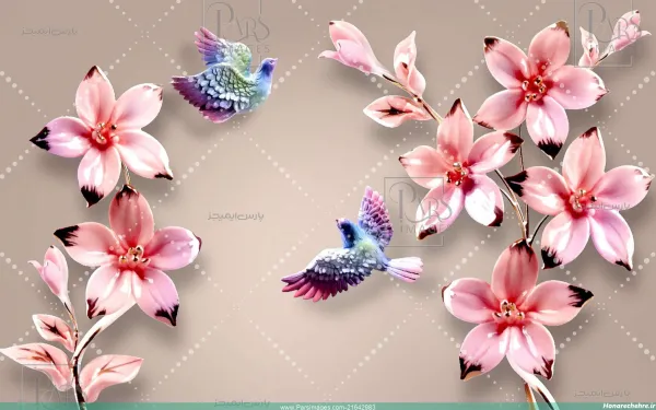  عکس سه بعدی گل